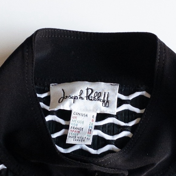 Joseph Ribkoff Black & White Honeycomb Button Front Tunic Top Size 6 - Picture 13 of 13